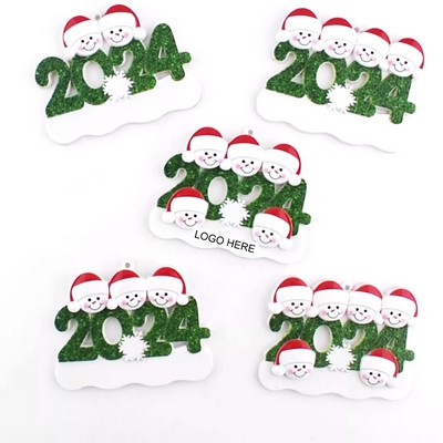 DIY Christmas Snowman Resin Pendant