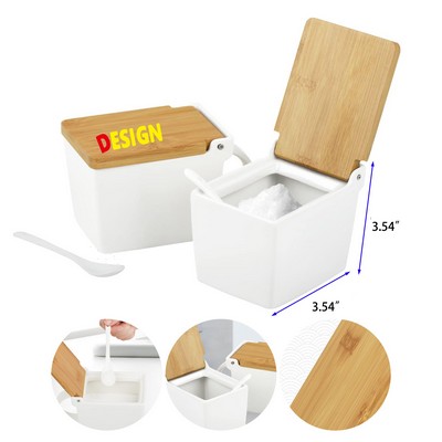 Style Salt Box With Spoon