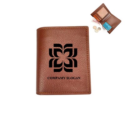 Vertical Leather Wallet for Men