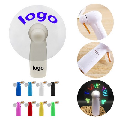 Portable Handheld Fan With Color LED