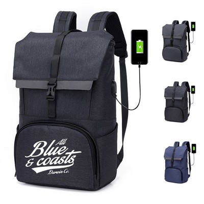 Oxford Cloth Laptop Backpack with USB Port