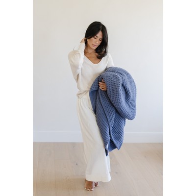 Waffle Knit Oxford-Throw