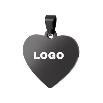 Personalized Heart-Shaped Metal Keychain Pendant