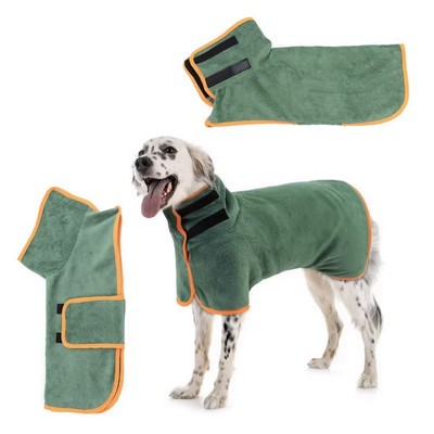 Pet bathrobe for dogs full body wrap after bath