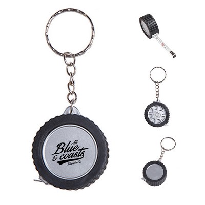 ABS Plastic Tire Tape Measure Keychain