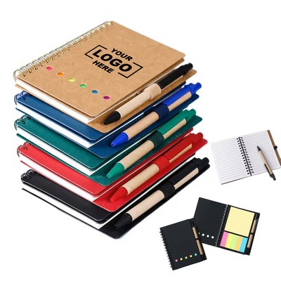 Compact Spiral Notebook with Pen.