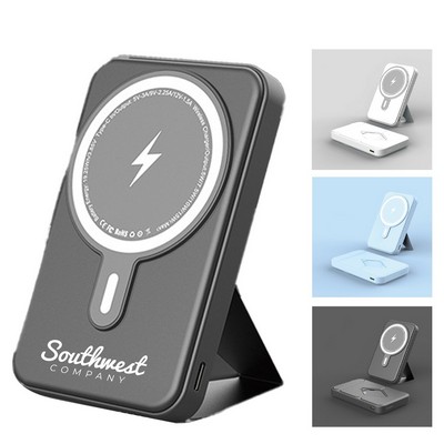 10,000 mAh Magnetic Wireless Power Bank with Folding Stand