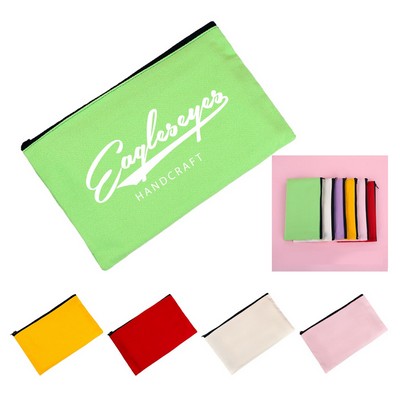 Canvas Pencil Bag with Zip