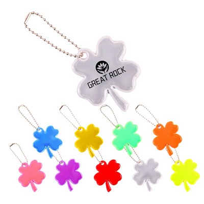 Clover Shaped Reflective Key Tag