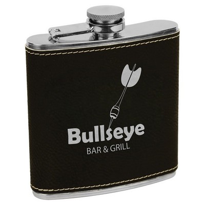 6 oz. Leatherette Stainless Steel Flask