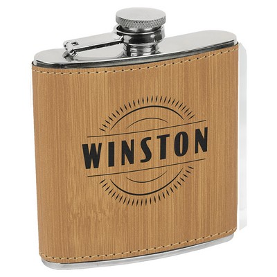 6 oz. Leatherette Stainless Steel Flask