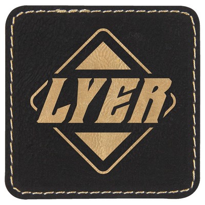 Square Leatherette Patch with Adhesive