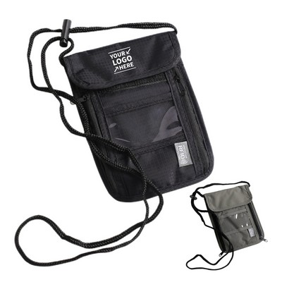 Travel Neck Pouch with RFID Blocker