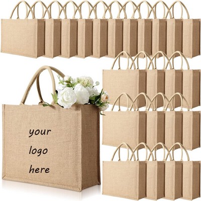 Large Reusable Burlap Gift Bags