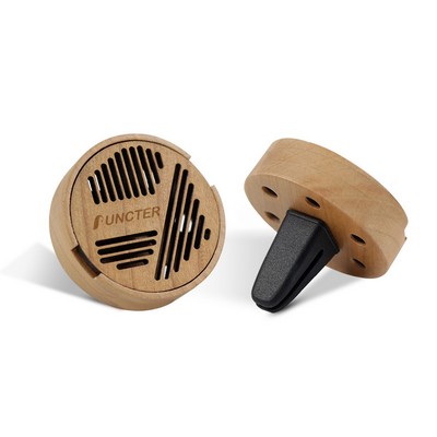 Round Walnut/Cherry Wooden Car Vent Diffuser