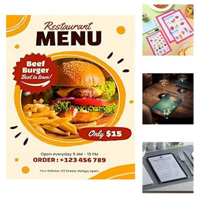 11.22 X 8.27 X 0.015" Pvc Menu