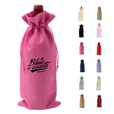 Reusable Burlap Wine Bottle Gift Bag