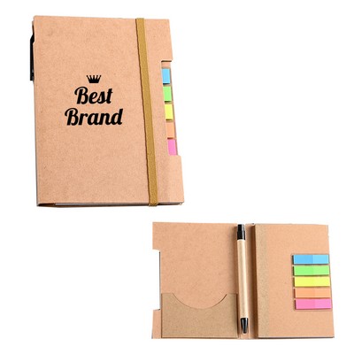 Sticky Note Book With Ballpoint Pen Set