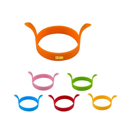 Silicone Egg Ring with Double Handles – Heat Resistant, Compact Size
