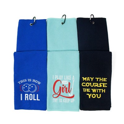 15.8''x15.8'' Microfiber Golf Towel