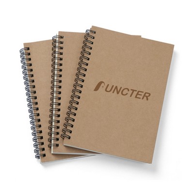 Eco-Friendly Kraft Spiral Notebook with Screen-Printed Design