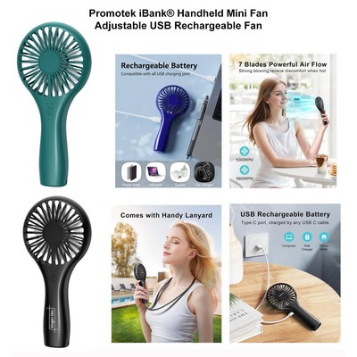Promotek iBank® USB Rechargeable Handheld Fan