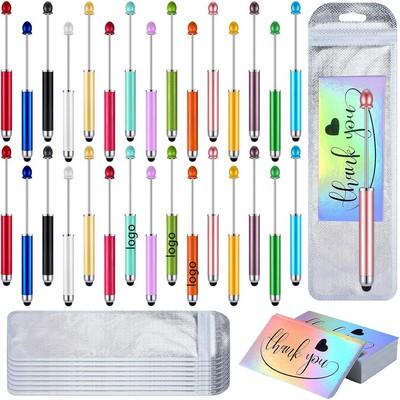 3-in-1 Stylus Ballpoint Bead Pen Touchscreen Writing