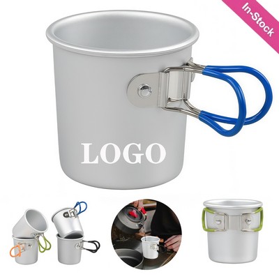 5 Oz Aluminum Alloy Camping Cup With Foldable Handle
