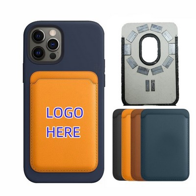 Magnetic PU Phone Wallet Holder
