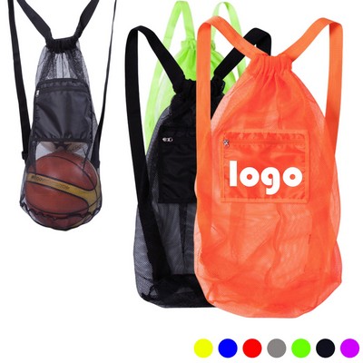 11.81X19.69 Inch Nylon Mesh Drawstring Backpack