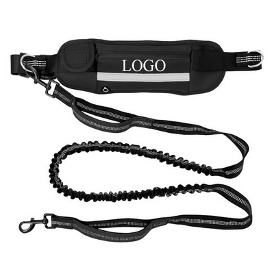 Hands Free Waist Dog Leash W/ Adjustable Belt