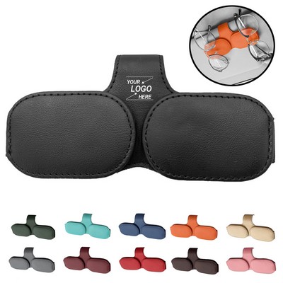 Magnetic Car Sunglass Holder Clip - Universal Multifunctional Eyewear Storage Box with Card \u0026