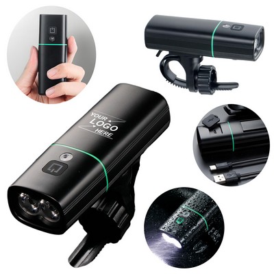 Rechargeable Bike Light with Smart Light Sensor, Dual Light System, Adjustable Modes.