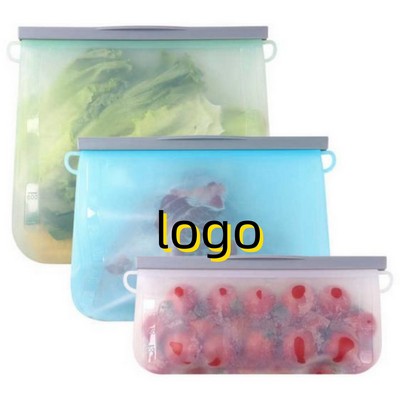 Kitchen Accessories Eco Friendly Reusable Ziplock Silicone Food Storage Bag 1000Ml