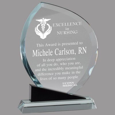 Crystal Cool Blue Lancashire Award Series, Small (5"x 6-1/4"H)