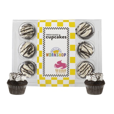 Signature Bite-Size Chocolate and Vanilla Cupcakes with Sleeve