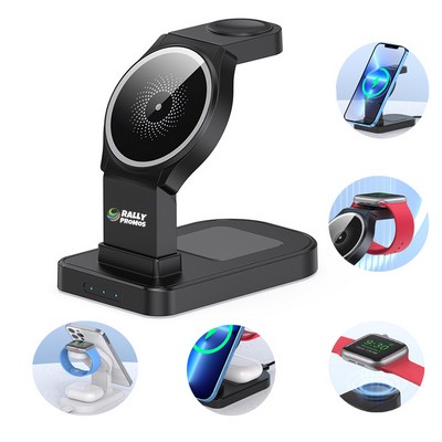 3 in 1 Magnetic Wireless Charger Stand