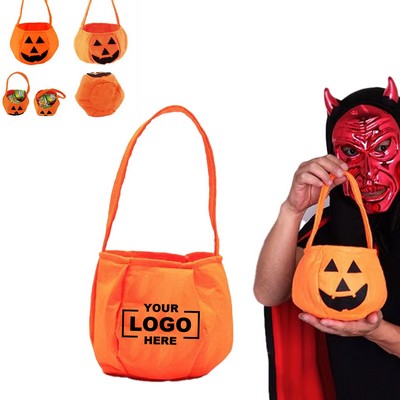 Halloween Candy Nonwoven Smile Three dimensional Pumpkin Bag