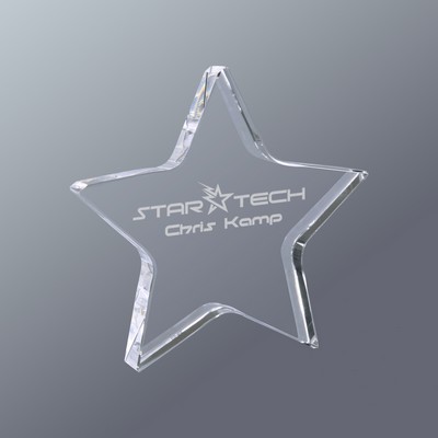 Crystal Clear Star, Self-Standing, 5"x5"H