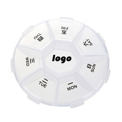 Transparent Circular 7-day Medicine Box
