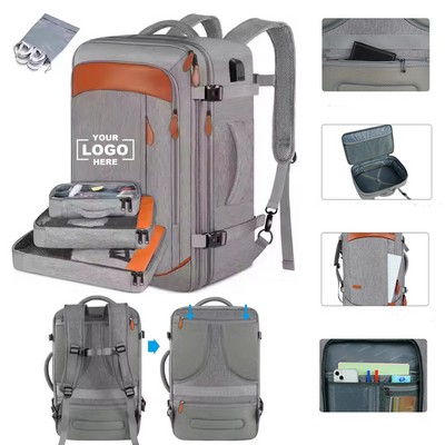 40L Airline Approved Backpack 3 Packing Cubes TSA-Friendly