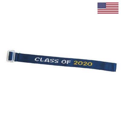 3/4" Woven Wristband - "Platinum" Weave