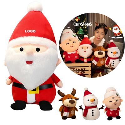 Christmas Gifts Reindeer Plush Doll Santa Claus Plush Stuffed Animal Toys