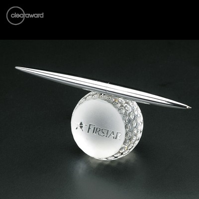 Clearaward Optical Crystal Golf Backspin Award - 6x2x2" Spinning Ballpoint Pen