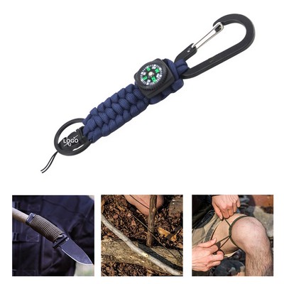 Paracord Keychain with Compass