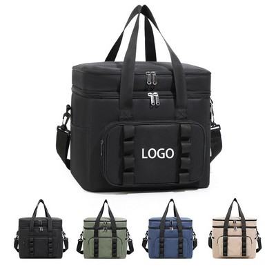 23L Extra Large Multifuctional Double Layer Insulation Tote Cooler Lunch Bags 38Cans