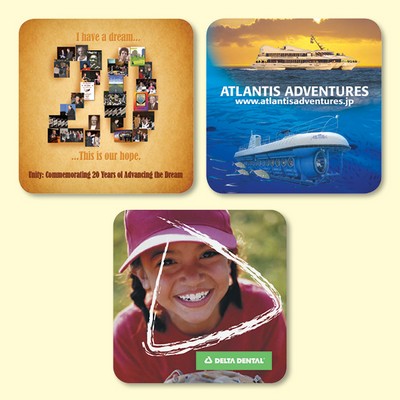 Vynex® Heavy Duty 4"x4"x1/16" Hard Surface Drink Coaster