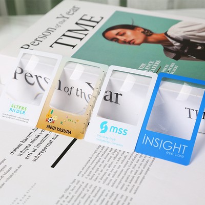 Custom Eco-Friendly PVC Business Card Magnifier/Bookmark