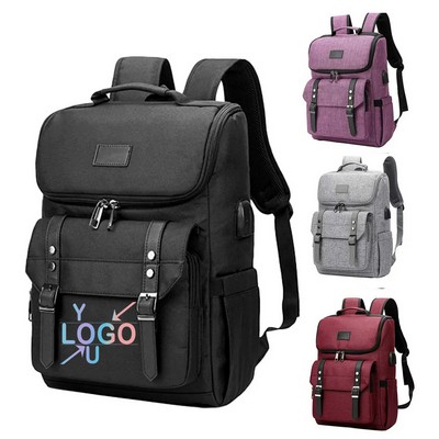 Retro USB Travel Backpack