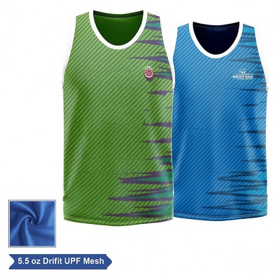 Unisex Sublimated UPF Mesh Reversible Basketball Jersey
